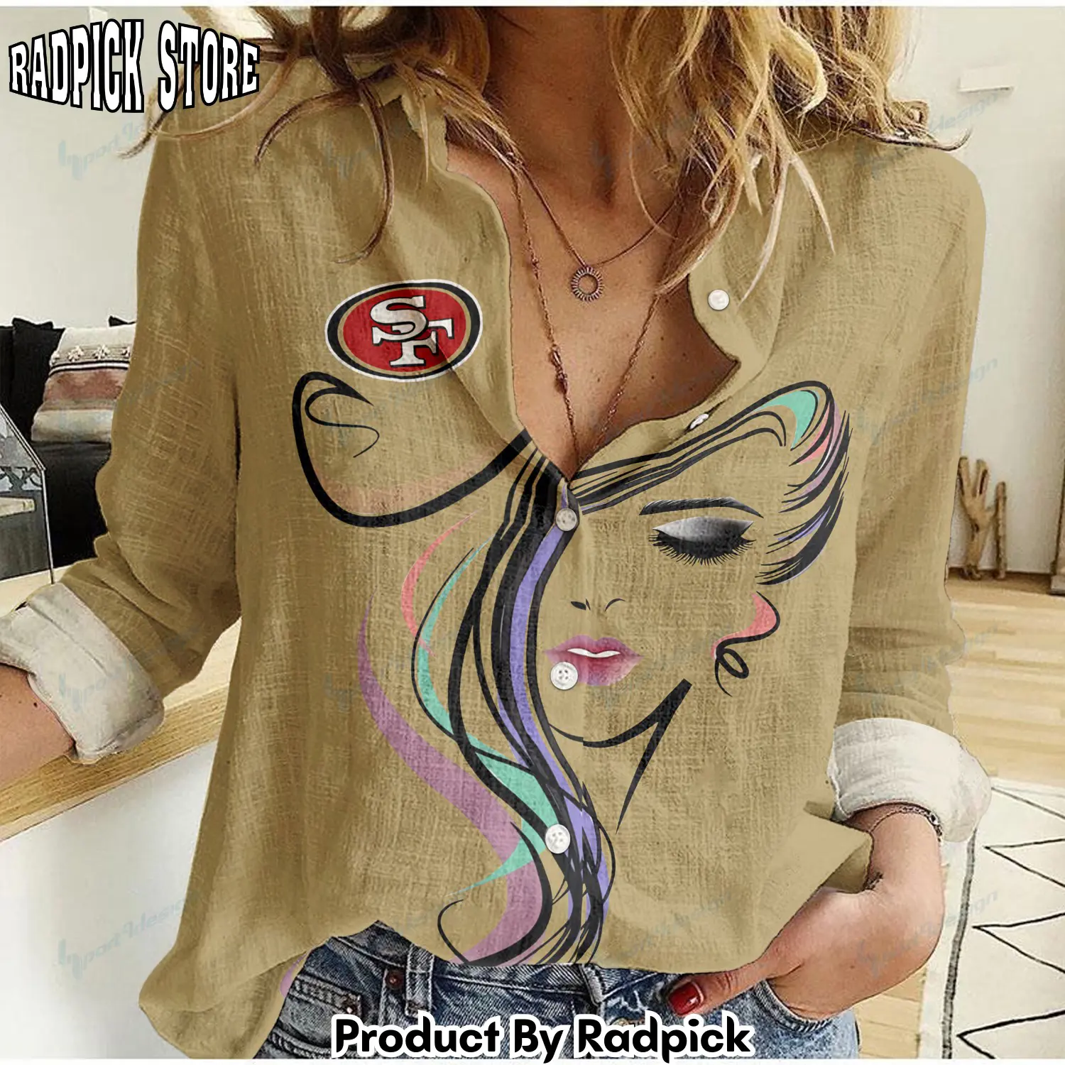 Radpick san francisco 49ers woman shirt rp662173